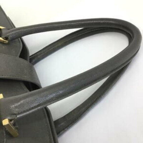 Saint Laurent Cabas Yves Chyc tote bag in Gray leather - Picture 9 of 15